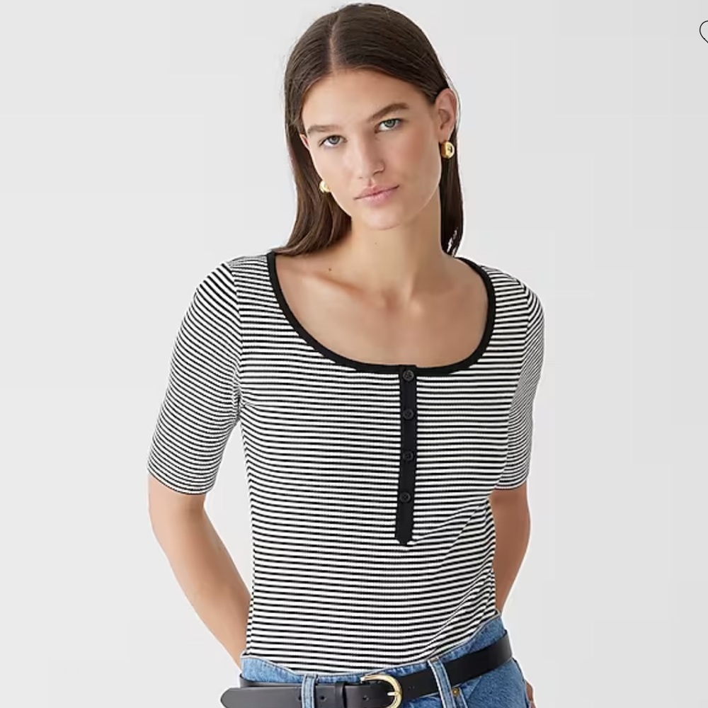J. Crew Vintage Rib Henley T-shirt